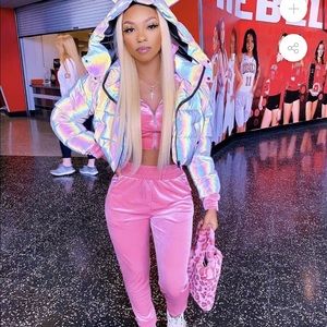 Pink Velvet/Jogger Set💎💖